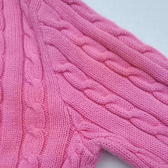 Lilly Pulitzer Pink Crew Neck Cable Knit Sweater - Picture 12 of 12